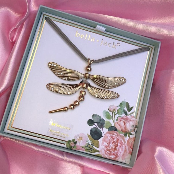 Bella Jack Jewelry - Gold Plated Dragonfly Necklace